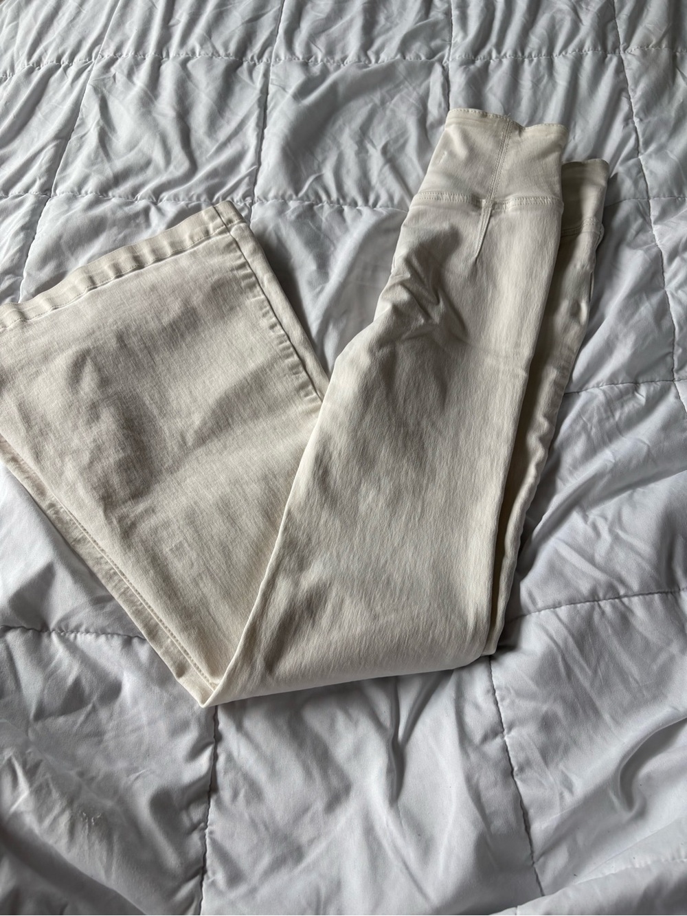 We The Free Free People White Flare Leggins